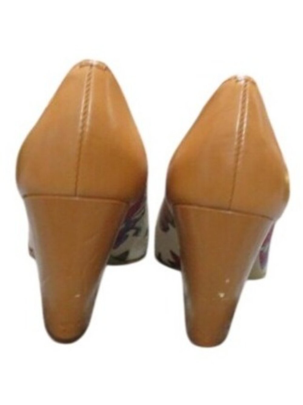 Etienne Aigner Vintage Italian Patent leather and floral canvas pumps size 5.5 - Picture 4 of 13